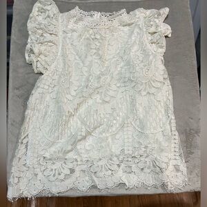 Sweet Love Off-white Lace Top